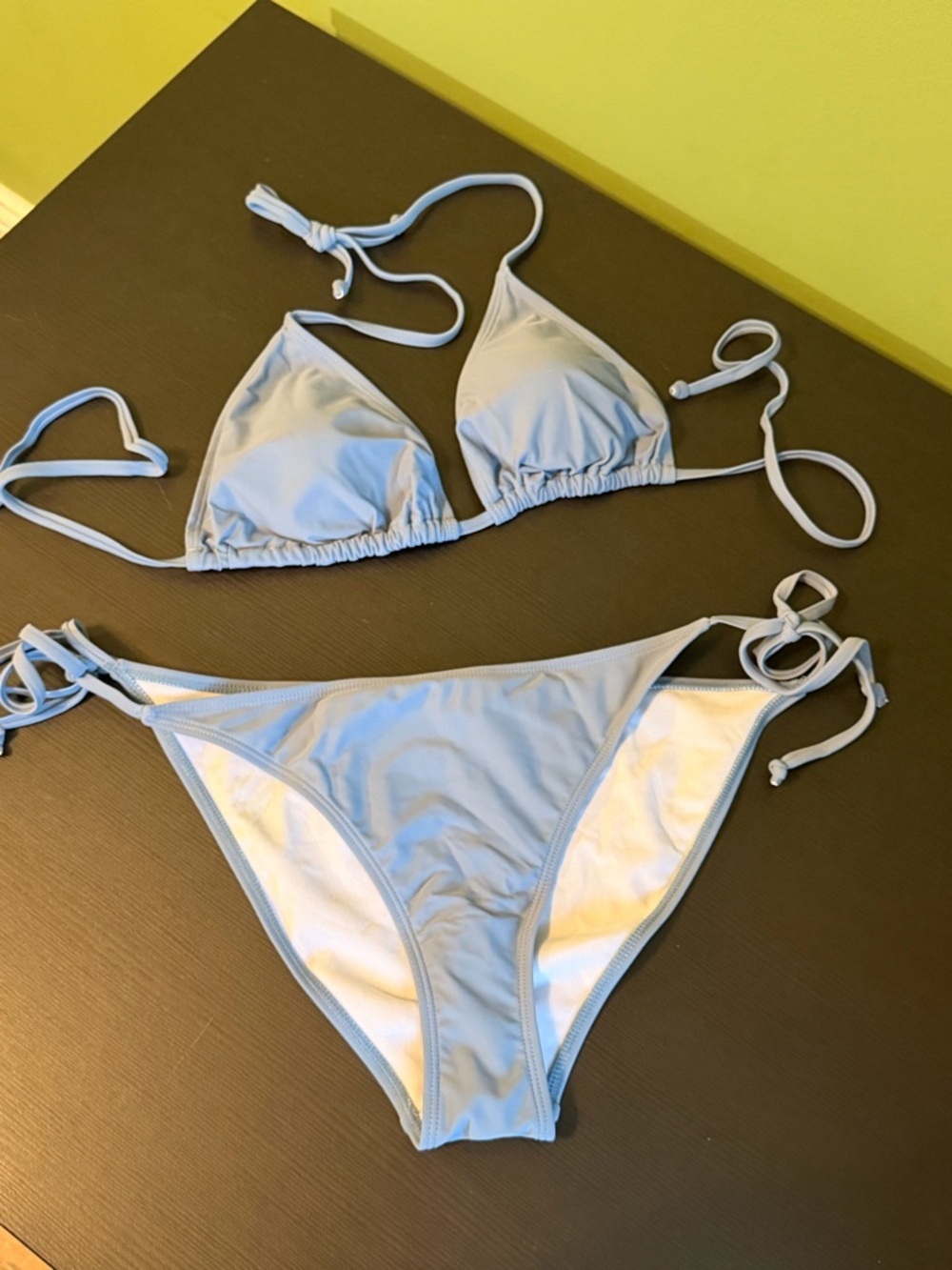 SHEIN Light Blue Triangle String Bikini Set - Picture 5 of 5